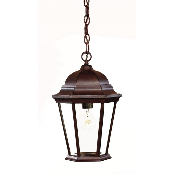 Estallar 14 x 9.5 x 9.5 in. Richmond 1-Light Burled Walnut Hanging Light ES3102429 - main